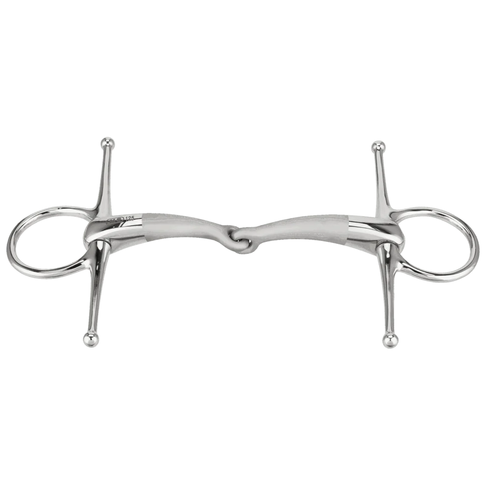 SATINOX FULL CHEEK SNAFFLE 14MM SINGLE JOINTED