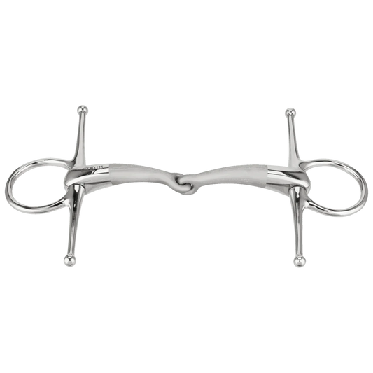 SATINOX FULL CHEEK SNAFFLE 14MM SINGLE JOINTED